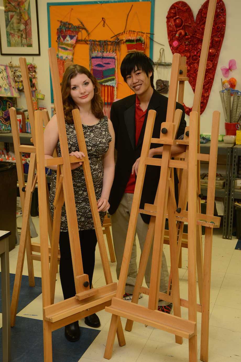 Most Artistic: Hanson Woo and Rebecca Garcia  (photo courtesy of Mr. Hubert Worley)