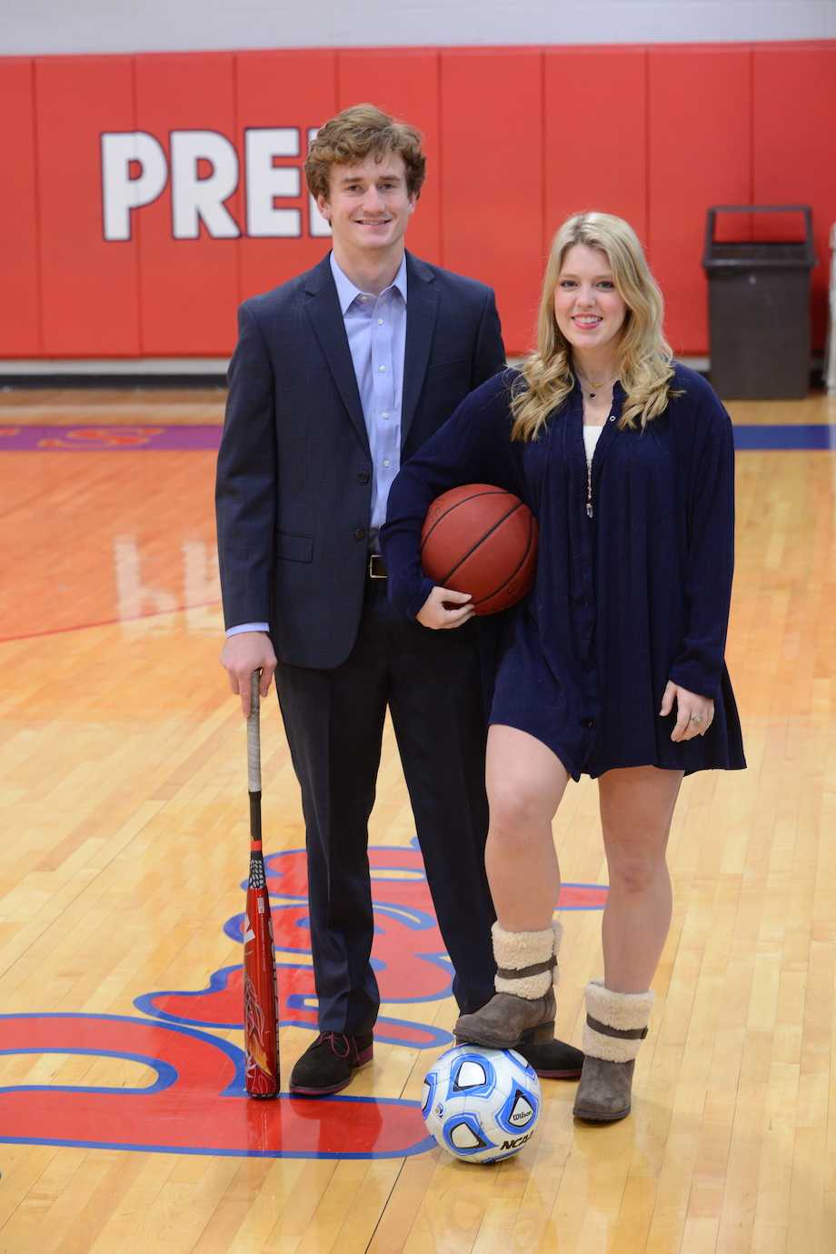Most Athletic: Gene Wood and Kathryn Bickerstaff (photo courtesy of Mr. Hubert Worley)