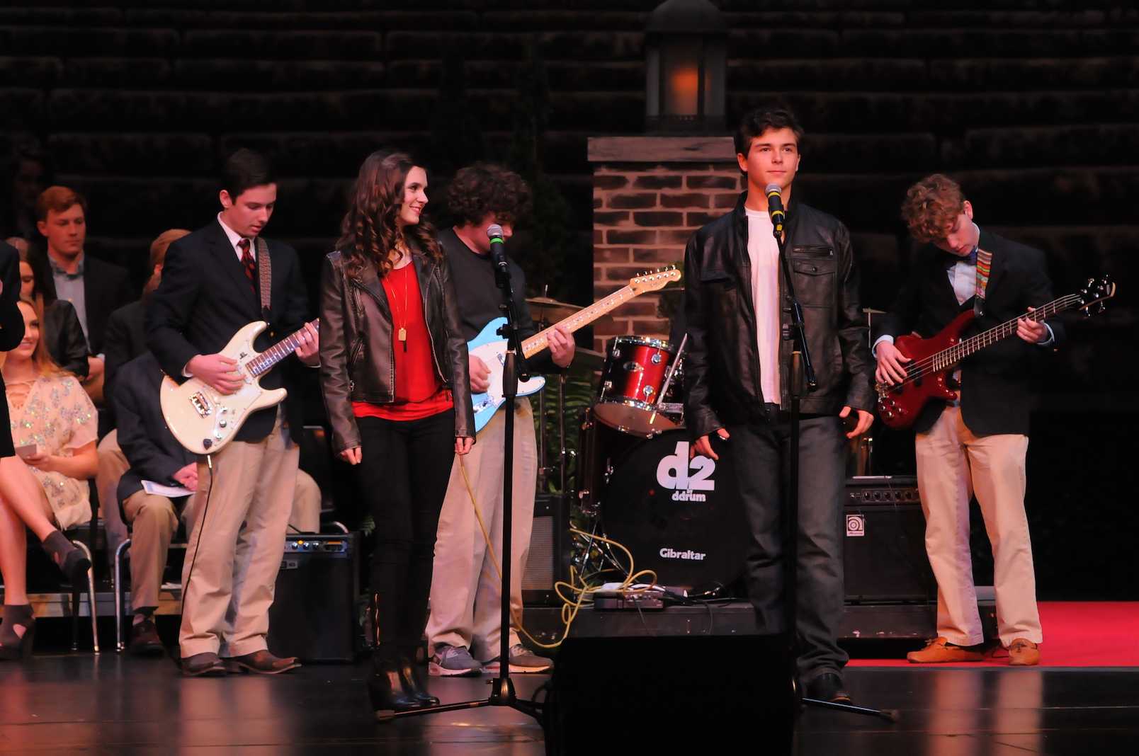 Student band, known as the Elders, performing "Grease" by Frankie Vallie. Photo courtesy of Hubert Worley Photography.